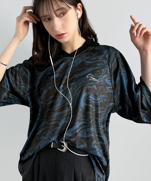 Java(ジャバ)の「《JaVaジャバコラボ》「私戦を制す。」ラインストーン使い総柄ゲーム半袖Tシャツ(Tシャツ/カットソー・メンズ・ブラウン/ブルー・MEDIUM/LARGE/SMALL)」の20枚目の写真