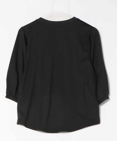 BLANC FICELLE(ブランフィセル)の「薄手 7分袖 Tシャツ(Tシャツ/カットソー・レディース・ブラウン/ホワイト/ブラック/グレー・M/L/XL)」の5枚目の写真