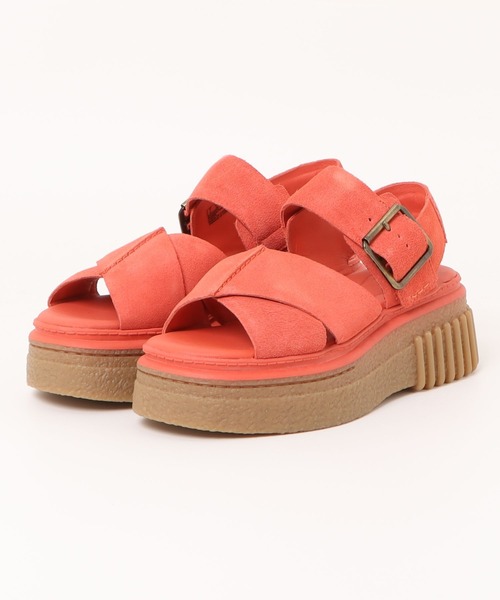 Clarks(クラークス)の「Clarks クラークス EVAMAR WISH レディース厚底サンダル スエード レザー(エヴァマーウィッシュ)(サンダル・レディース・ブラック/ベージュ/ピンク・23.5cm/24.5cm/23.0cm/24.0cm/22.5cm)」の3枚目の写真