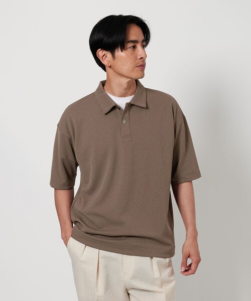 BEAUTY&YOUTH UNITED ARROWS（ビューティーアンドユースユナイテッドアローズ）の「ドライタッチ スムース ジャージー ポロシャツ -吸水速乾性-（ポロシャツ・メンズ・ベージュ/ネイビー/ダークグレー・L/XL/M/S）」の6枚目の写真