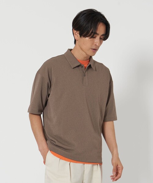 BEAUTY&YOUTH UNITED ARROWS（ビューティーアンドユースユナイテッドアローズ）の「ドライタッチ スムース ジャージー ポロシャツ -吸水速乾性-（ポロシャツ・メンズ・ベージュ/ネイビー/ダークグレー・L/XL/M/S）」の7枚目の写真