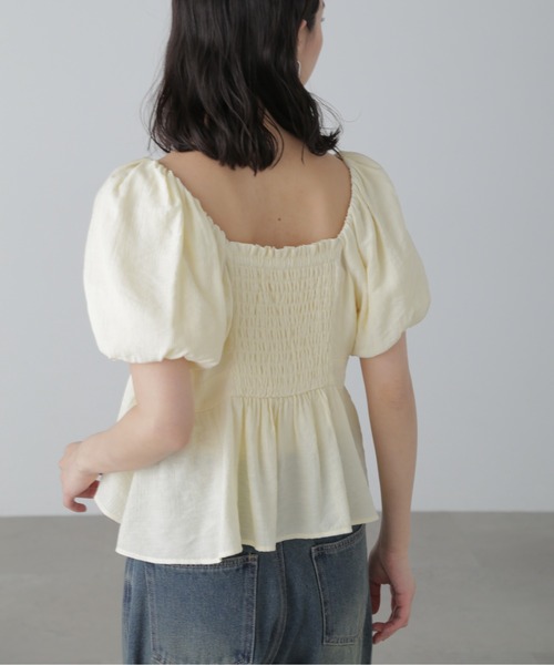 FREE'S MART（フリーズマート）の「◆2WAYオフショルブラウス（シャツ/ブラウス・レディース・ライトブルー/イエロー/ホワイト/ブラック・FREE）」の16枚目の写真