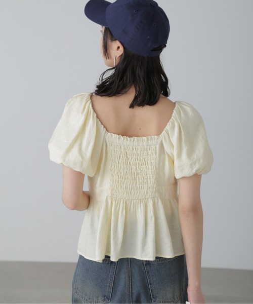 FREE'S MART（フリーズマート）の「◆2WAYオフショルブラウス（シャツ/ブラウス・レディース・ライトブルー/イエロー/ホワイト/ブラック・FREE）」の19枚目の写真