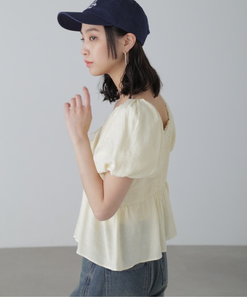 FREE'S MART（フリーズマート）の「◆2WAYオフショルブラウス（シャツ/ブラウス・レディース・ライトブルー/イエロー/ホワイト/ブラック・FREE）」の18枚目の写真