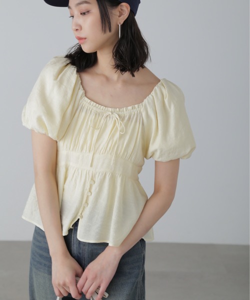FREE'S MART（フリーズマート）の「◆2WAYオフショルブラウス（シャツ/ブラウス・レディース・ライトブルー/イエロー/ホワイト/ブラック・FREE）」の22枚目の写真