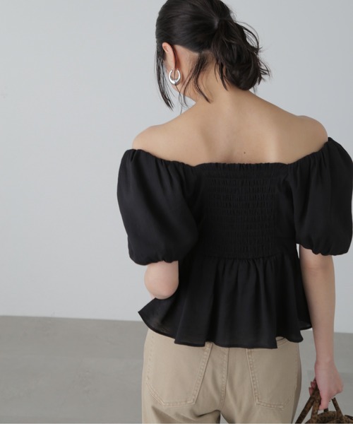 FREE'S MART（フリーズマート）の「◆2WAYオフショルブラウス（シャツ/ブラウス・レディース・ライトブルー/イエロー/ホワイト/ブラック・FREE）」の6枚目の写真