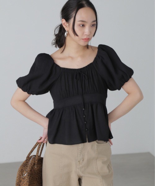 FREE'S MART（フリーズマート）の「◆2WAYオフショルブラウス（シャツ/ブラウス・レディース・ライトブルー/イエロー/ホワイト/ブラック・FREE）」の9枚目の写真