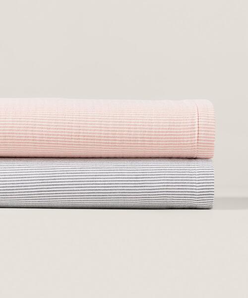 ストライプド シアサッカー ハーフ タオルケット（寝具）｜RALPH