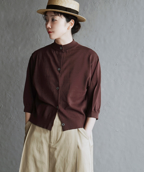 apartment department(アパートメントデパートメント)の「モックネック ニットカーディガン(カーディガン/ボレロ・レディース・杢グレー/ネイビー/ブラウン・M)」の12枚目の写真