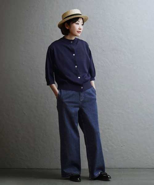 apartment department(アパートメントデパートメント)の「モックネック ニットカーディガン(カーディガン/ボレロ・レディース・杢グレー/ネイビー/ブラウン・M)」の5枚目の写真