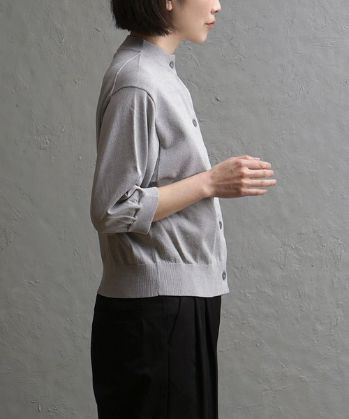 apartment department(アパートメントデパートメント)の「モックネック ニットカーディガン(カーディガン/ボレロ・レディース・杢グレー/ネイビー/ブラウン・M)」の20枚目の写真