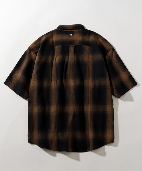 GERRY（ジェリー）の「【GERRY/ジェリー】 オンブレチェック 半袖シャツ（シャツ/ブラウス・メンズ・ブラック/マルチ/ホワイト/ブラウン・M/L/LL）」の14枚目の写真