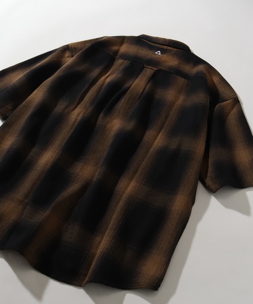 GERRY（ジェリー）の「【GERRY/ジェリー】 オンブレチェック 半袖シャツ（シャツ/ブラウス・メンズ・ブラック/マルチ/ホワイト/ブラウン・M/L/LL）」の13枚目の写真