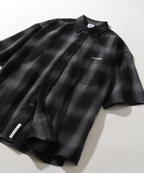 GERRY（ジェリー）の「【GERRY/ジェリー】 オンブレチェック 半袖シャツ（シャツ/ブラウス・メンズ・ブラック/マルチ/ホワイト/ブラウン・M/L/LL）」の20枚目の写真