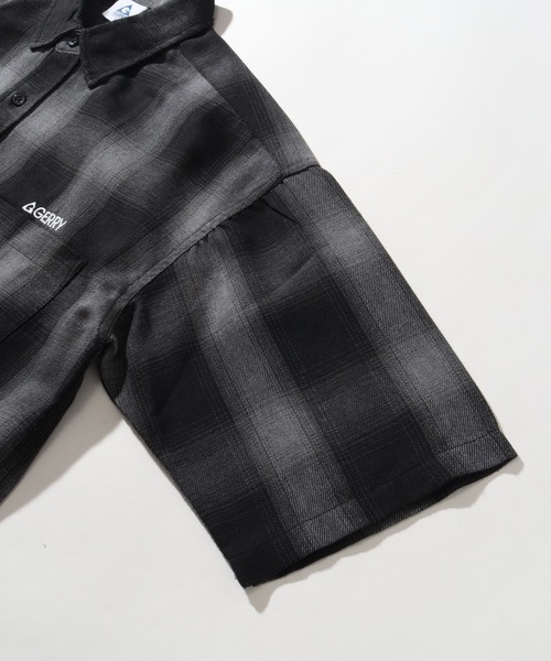 GERRY（ジェリー）の「【GERRY/ジェリー】 オンブレチェック 半袖シャツ（シャツ/ブラウス・メンズ・ブラック/マルチ/ホワイト/ブラウン・M/L/LL）」の7枚目の写真