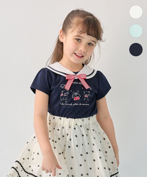 エニィファム140サイズ　セーラーカラーTシャツ＆マリンショートパンツ エニィファム140サイズ セーラーカラーTシャツ＆マリンショート