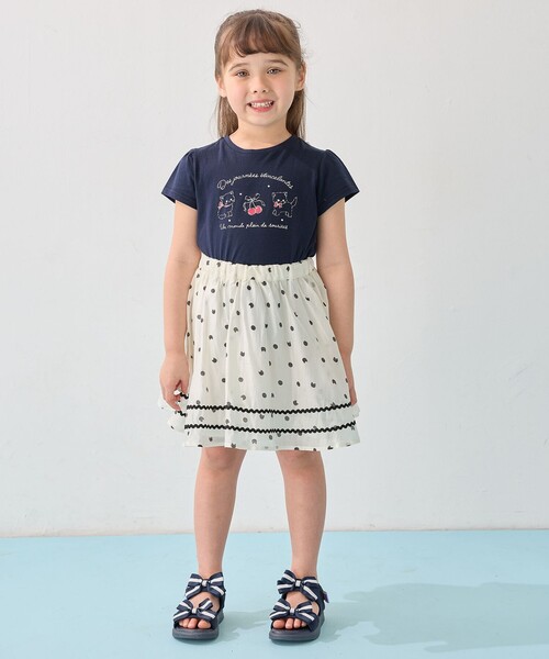 エニィファム140サイズ　セーラーカラーTシャツ＆マリンショートパンツ セール】セーラーカラー Tシャツ（Tシャツ/カットソー）｜ANY