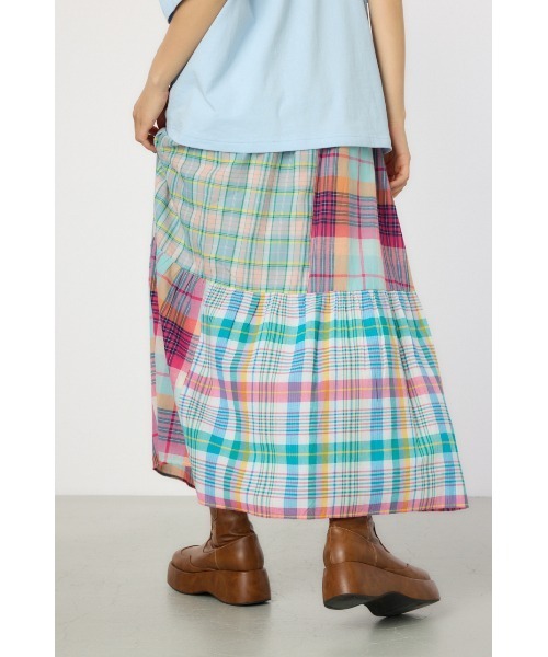 RODEO CROWNS WIDE BOWL（ロデオクラウンズワイドボウル）の「クレイジーチェックスカート（スカート・レディース・ブラック系その他/ブルー系その他/ピンク系その他・FREE）」の6枚目の写真