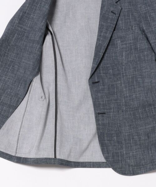 TAKA-Q（タカキュー）の「【WEB限定販売 軽量 ストレッチ ウォッシャブル】リランチェ 2ボタンジャケット（テーラードジャケット・メンズ・ネイビー/グレー・S/MEDIUM/LARGE/X-LARGE/3L）」の4枚目の写真