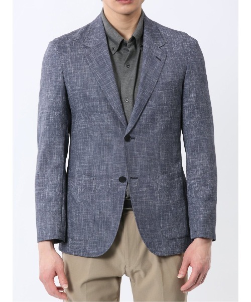 TAKA-Q（タカキュー）の「【WEB限定販売 軽量 ストレッチ ウォッシャブル】リランチェ 2ボタンジャケット（テーラードジャケット・メンズ・ネイビー/グレー・S/MEDIUM/LARGE/X-LARGE/3L）」の10枚目の写真