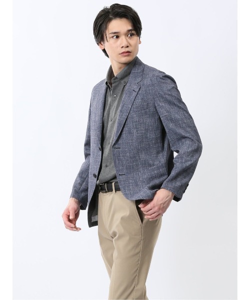 TAKA-Q（タカキュー）の「【WEB限定販売 軽量 ストレッチ ウォッシャブル】リランチェ 2ボタンジャケット（テーラードジャケット・メンズ・ネイビー/グレー・S/MEDIUM/LARGE/X-LARGE/3L）」の15枚目の写真