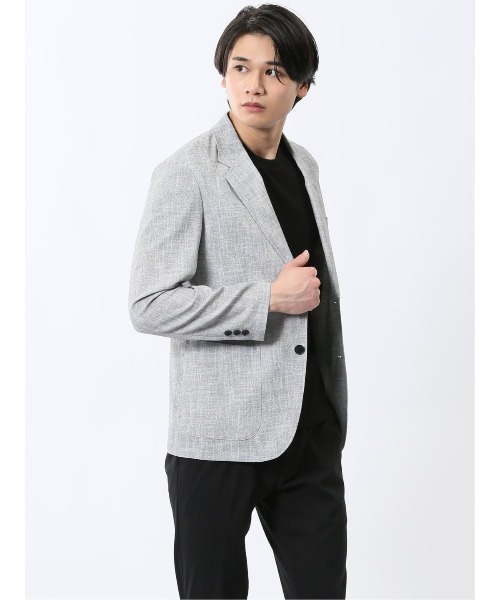 TAKA-Q（タカキュー）の「【WEB限定販売 軽量 ストレッチ ウォッシャブル】リランチェ 2ボタンジャケット（テーラードジャケット・メンズ・ネイビー/グレー・S/MEDIUM/LARGE/X-LARGE/3L）」の7枚目の写真