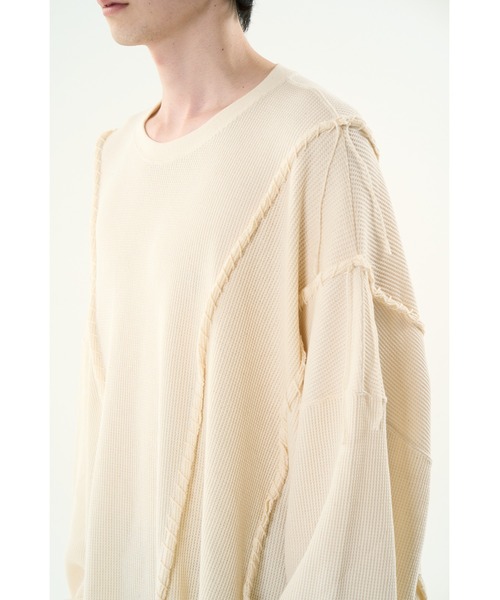 DISCOVERED（ディスカバード）の「LOOPING WAFFLE CUTSEWN（Tシャツ/カットソー・メンズ・ナチュラル/ブラック・LARGE/SMALL）」の16枚目の写真