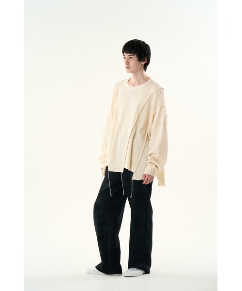 DISCOVERED（ディスカバード）の「LOOPING WAFFLE CUTSEWN（Tシャツ/カットソー・メンズ・ナチュラル/ブラック・LARGE/SMALL）」の4枚目の写真