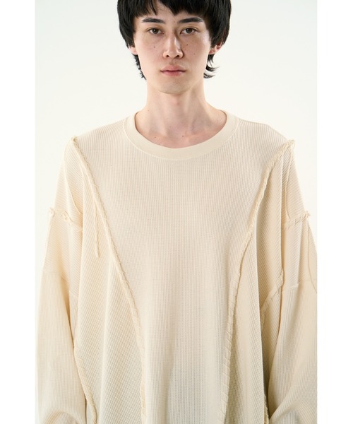 DISCOVERED（ディスカバード）の「LOOPING WAFFLE CUTSEWN（Tシャツ/カットソー・メンズ・ナチュラル/ブラック・LARGE/SMALL）」の15枚目の写真