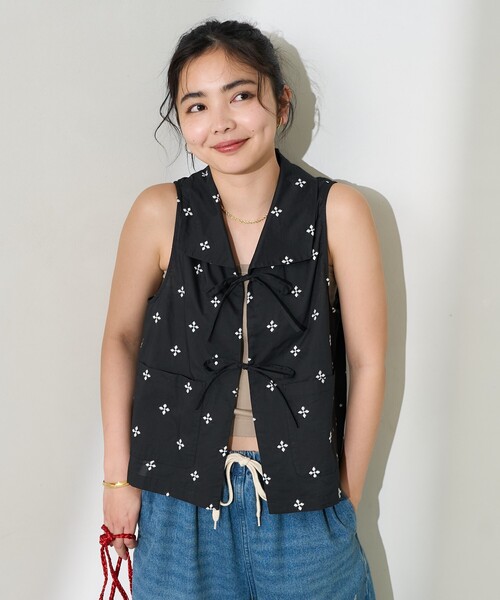 送料無料！小花のベストスタイ&お好みリボン