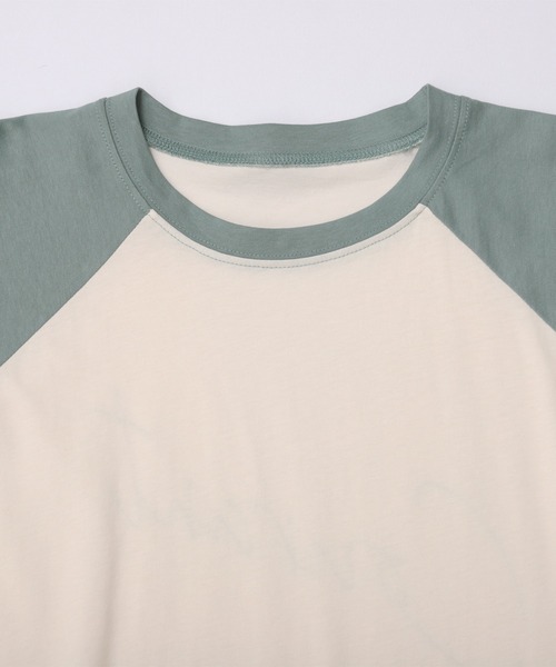 SUNFLOWER EIGHT(サンフラワーエイト)の「ラグランTシャツワンピ(ワンピース・レディース・アイボリー/チャコールグレー・M)」の11枚目の写真
