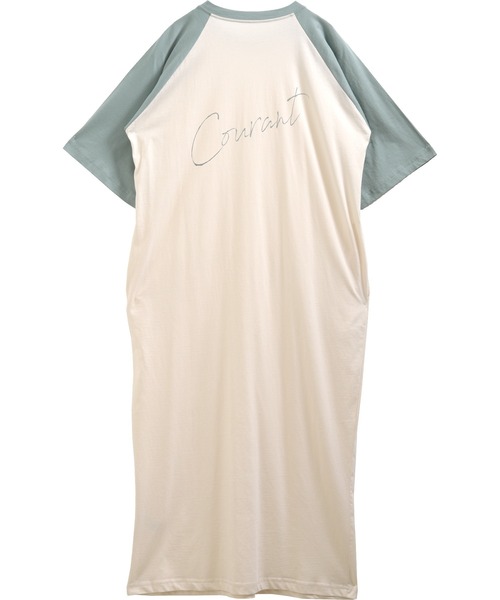 SUNFLOWER EIGHT(サンフラワーエイト)の「ラグランTシャツワンピ(ワンピース・レディース・アイボリー/チャコールグレー・M)」の20枚目の写真