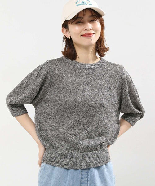 studio CLIP(スタディオクリップ)の「7ゲージアソートタックスリーブプルオーバー(ニット/セーター・レディース・その他1/ブラウン/アイボリー・FREE)」の2枚目の写真