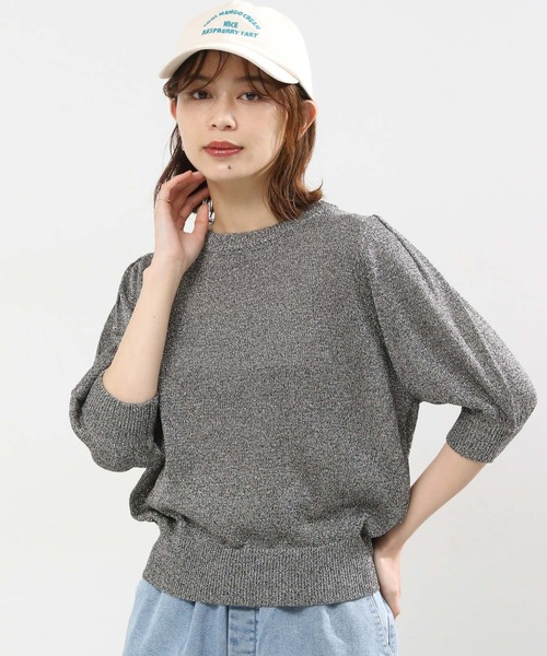 studio CLIP(スタディオクリップ)の「7ゲージアソートタックスリーブプルオーバー(ニット/セーター・レディース・その他1/ブラウン/アイボリー・FREE)」の4枚目の写真