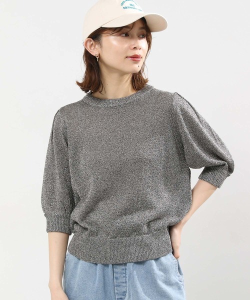 studio CLIP(スタディオクリップ)の「7ゲージアソートタックスリーブプルオーバー(ニット/セーター・レディース・その他1/ブラウン/アイボリー・FREE)」の5枚目の写真