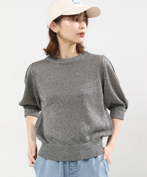 studio CLIP(スタディオクリップ)の「7ゲージアソートタックスリーブプルオーバー(ニット/セーター・レディース・その他1/ブラウン/アイボリー・FREE)」の6枚目の写真