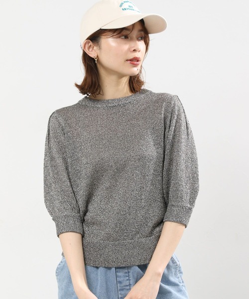 studio CLIP(スタディオクリップ)の「7ゲージアソートタックスリーブプルオーバー(ニット/セーター・レディース・その他1/ブラウン/アイボリー・FREE)」の7枚目の写真