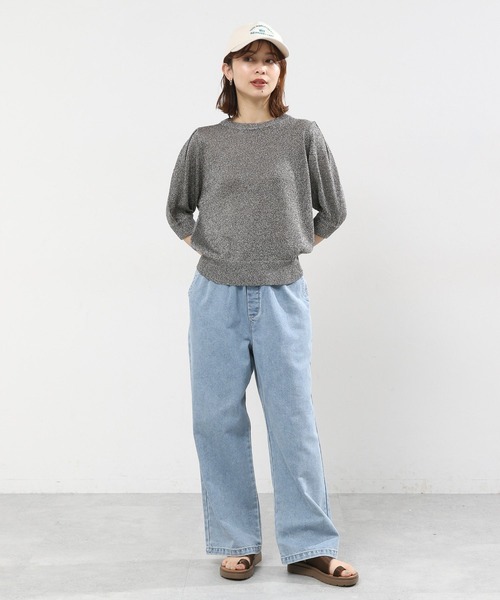 studio CLIP(スタディオクリップ)の「7ゲージアソートタックスリーブプルオーバー(ニット/セーター・レディース・その他1/ブラウン/アイボリー・FREE)」の8枚目の写真