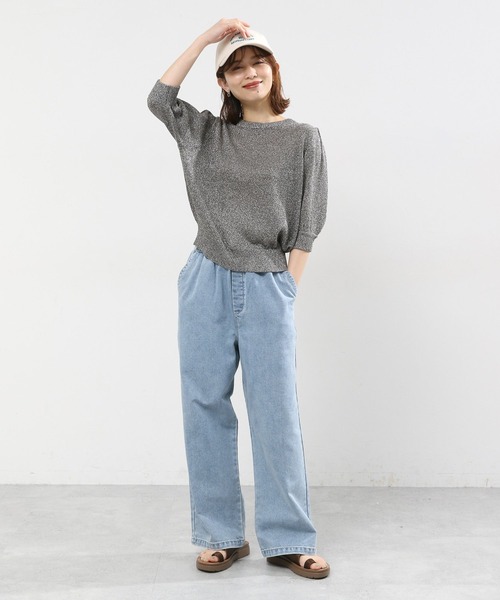 studio CLIP(スタディオクリップ)の「7ゲージアソートタックスリーブプルオーバー(ニット/セーター・レディース・その他1/ブラウン/アイボリー・FREE)」の10枚目の写真