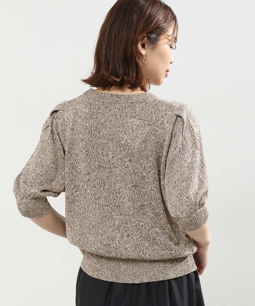 studio CLIP(スタディオクリップ)の「7ゲージアソートタックスリーブプルオーバー(ニット/セーター・レディース・その他1/ブラウン/アイボリー・FREE)」の13枚目の写真