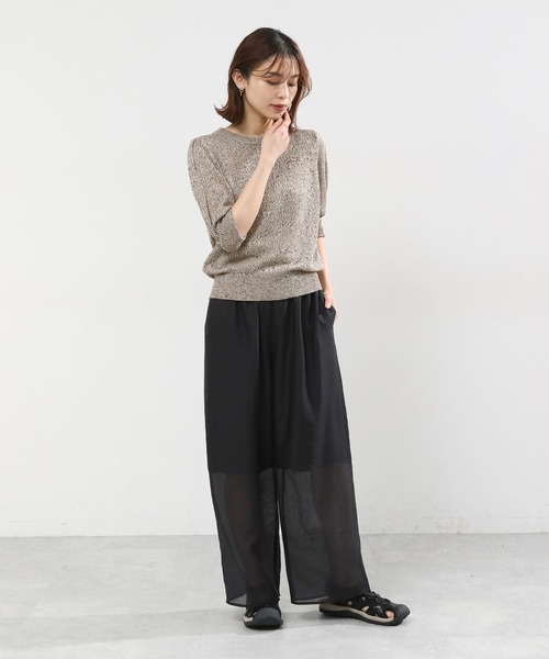 studio CLIP(スタディオクリップ)の「7ゲージアソートタックスリーブプルオーバー(ニット/セーター・レディース・その他1/ブラウン/アイボリー・FREE)」の16枚目の写真