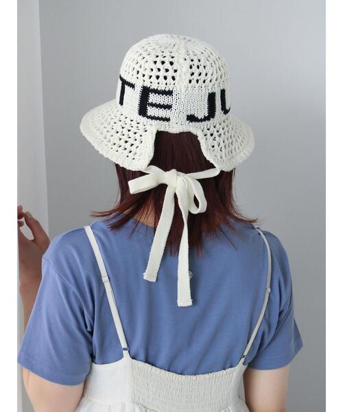 ehka sopo（エヘカソポ）の「ロゴ入り雑材ハット（ハット・レディース・ブラック/キナリ/モカ・F）」の2枚目の写真