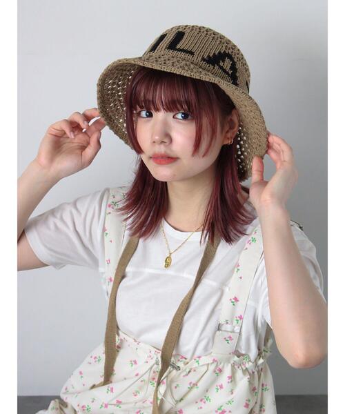 ehka sopo（エヘカソポ）の「ロゴ入り雑材ハット（ハット・レディース・ブラック/キナリ/モカ・F）」の3枚目の写真