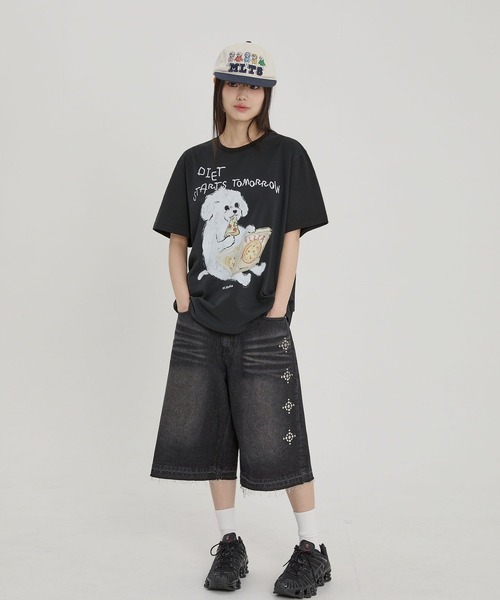 WaiKei（ワイケイ）の「【UNISEX】Wai Kei／DIETスタートTEE（Tシャツ/カットソー・レディース・ブラック・MEDIUM/LARGE）」の2枚目の写真