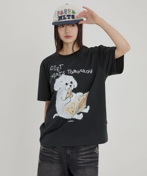 WaiKei（ワイケイ）の「【UNISEX】Wai Kei／DIETスタートTEE（Tシャツ/カットソー・レディース・ブラック・MEDIUM/LARGE）」の4枚目の写真