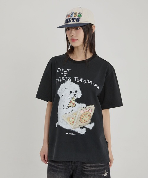WaiKei（ワイケイ）の「【UNISEX】Wai Kei／DIETスタートTEE（Tシャツ/カットソー・レディース・ブラック・MEDIUM/LARGE）」の5枚目の写真