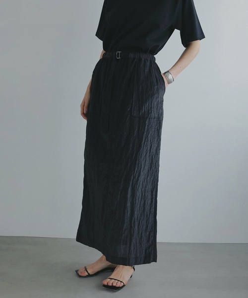 セール】SHEER STRAIGHT GATHER SKIRT（スカート）｜MANOF