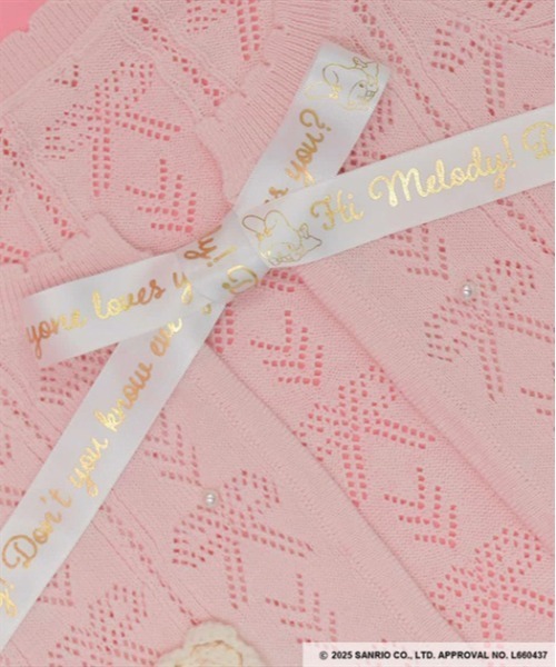 axes femme（アクシーズファム）の「マイメロディ／ニットケープ（カーディガン/ボレロ・レディース・ピンク/レッド・FREE）」の5枚目の写真