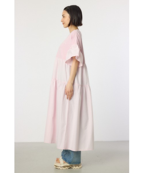 RODEO CROWNS WIDE BOWL（ロデオクラウンズワイドボウル）の「ピグメントドッキングティアードワンピース（ワンピース・レディース・グリーン/ブラック/ライトピンク/オフホワイト・FREE）」の10枚目の写真