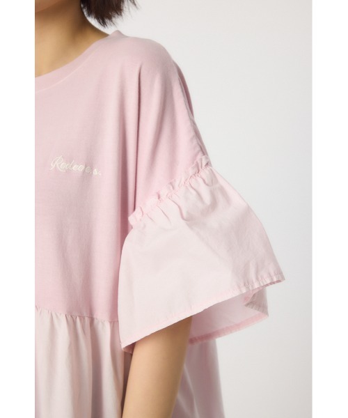 RODEO CROWNS WIDE BOWL（ロデオクラウンズワイドボウル）の「ピグメントドッキングティアードワンピース（ワンピース・レディース・グリーン/ブラック/ライトピンク/オフホワイト・FREE）」の6枚目の写真